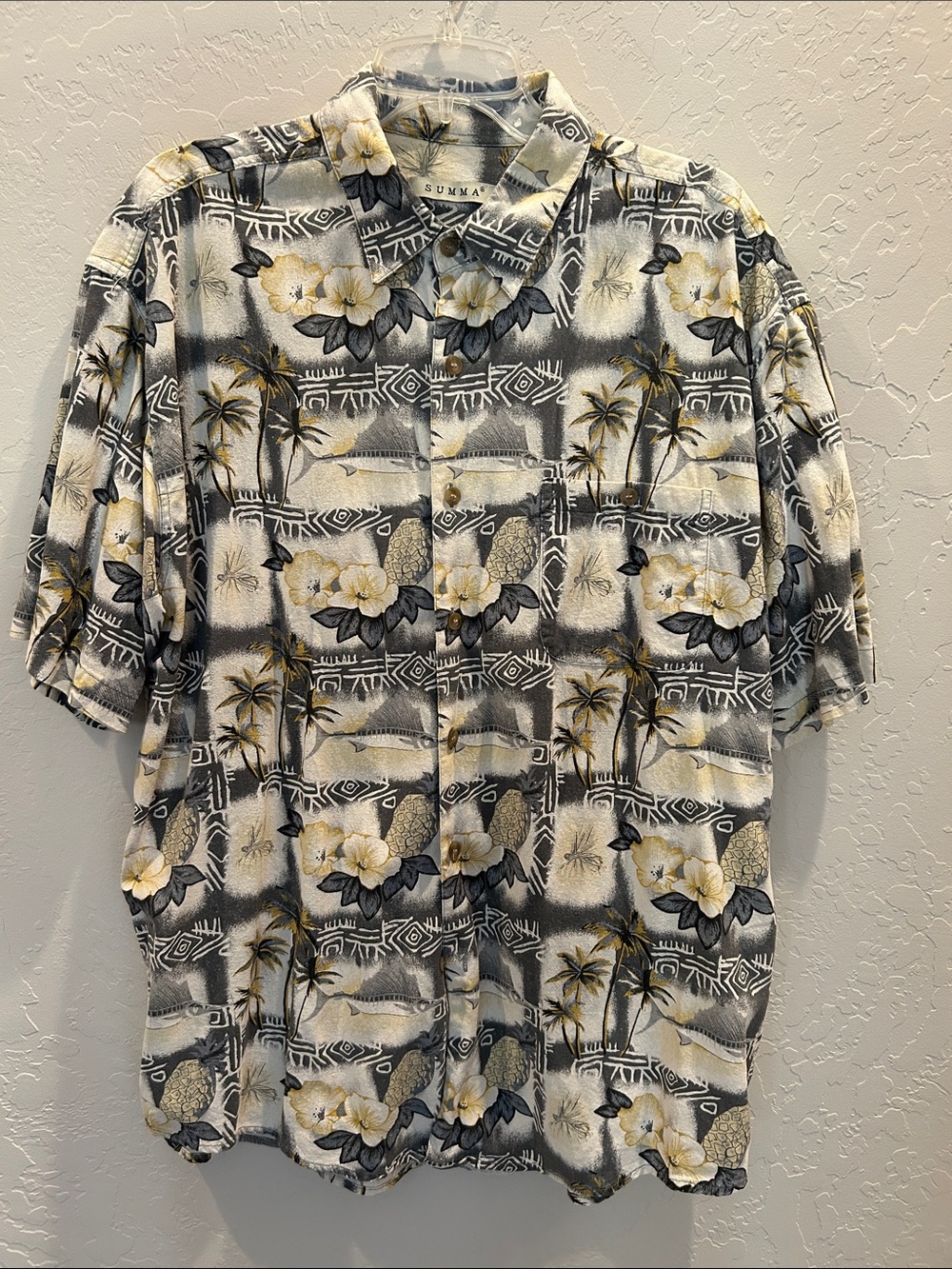 Summa silk short sleeve shirt, XL